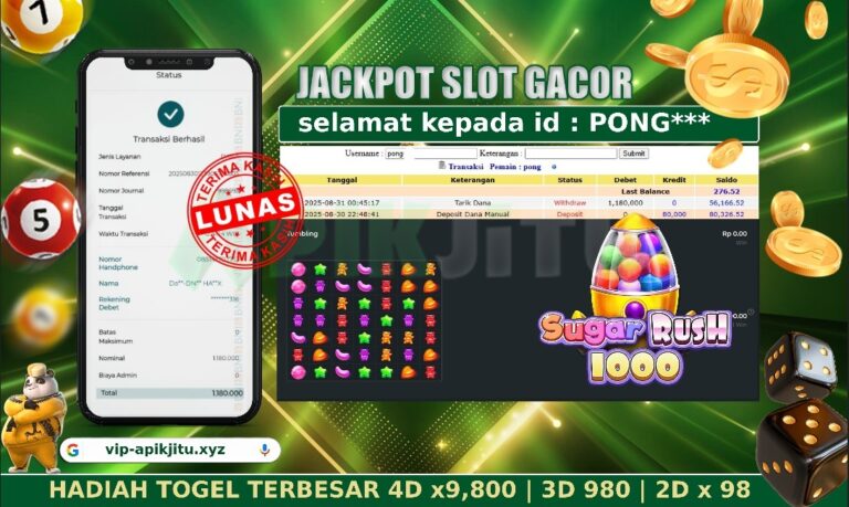 SLOT SUGAR RUSH 1000 – APIKJITU 31 AGUSTUS 2025