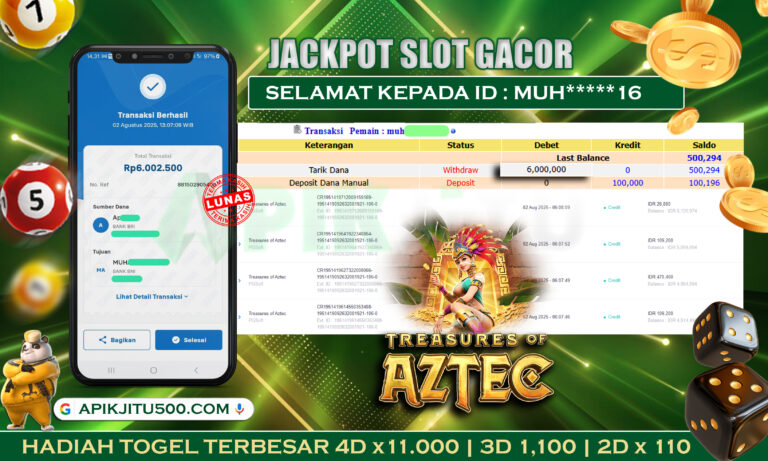 SLOT TREASURES OF AZTEC – APIKJITU 2 AGUSTUS 2025