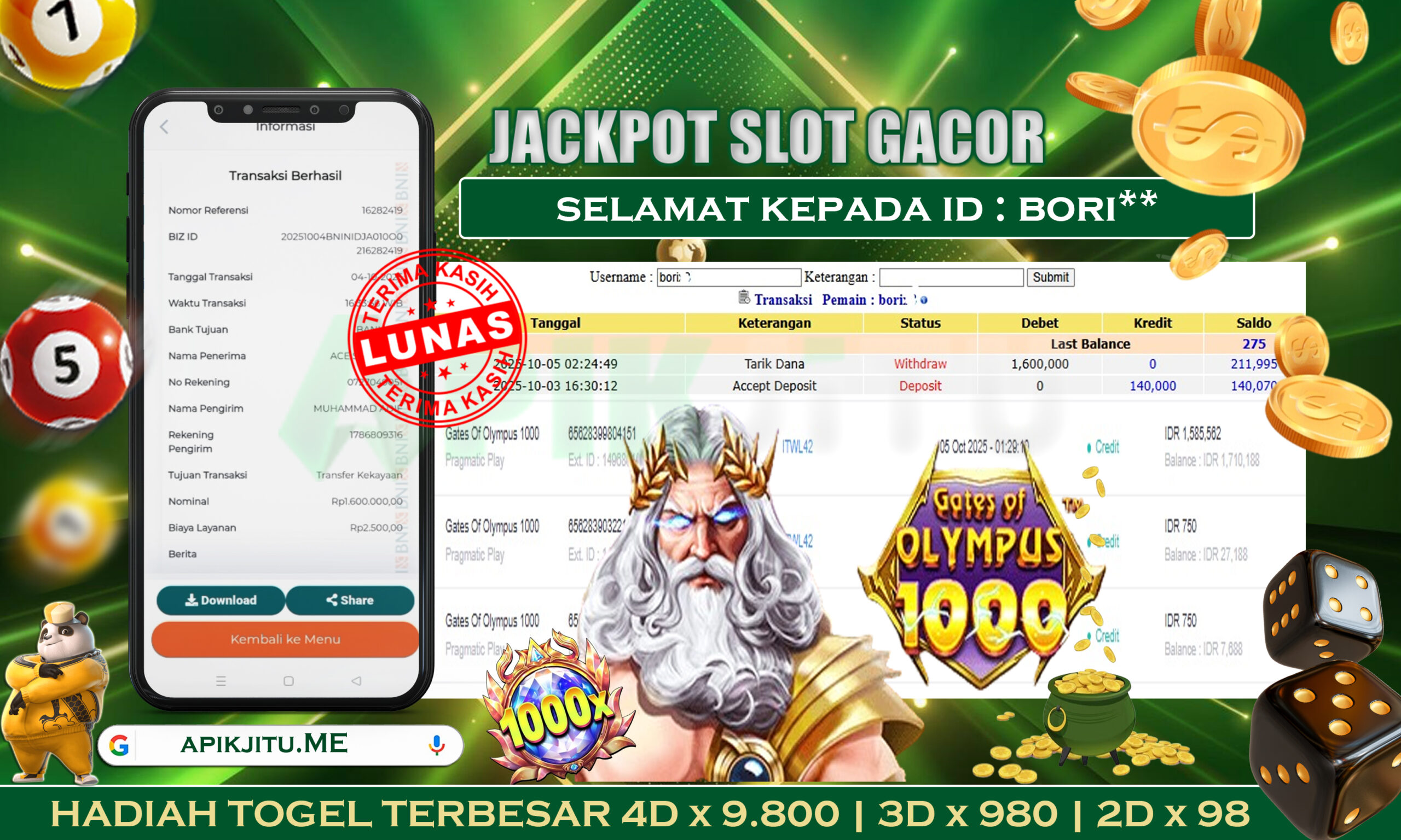 SLOT GATES OF OLUMPUS 1000