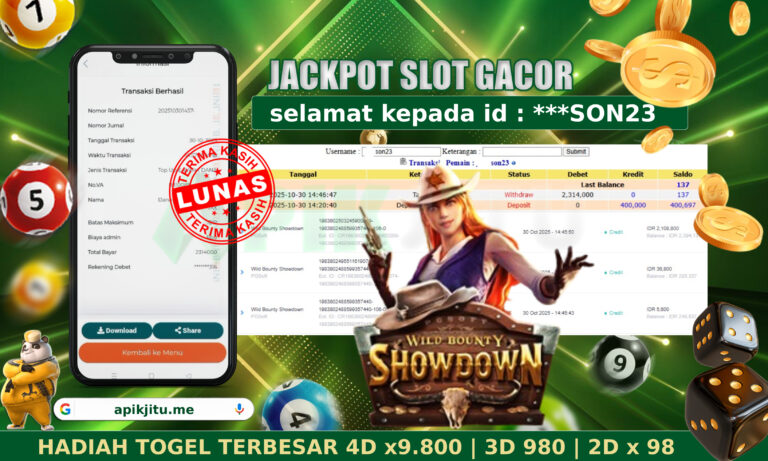 SLOT WILD BOUNTY SHOWDOWN – APIKJITU 30 OKTOBER  2025