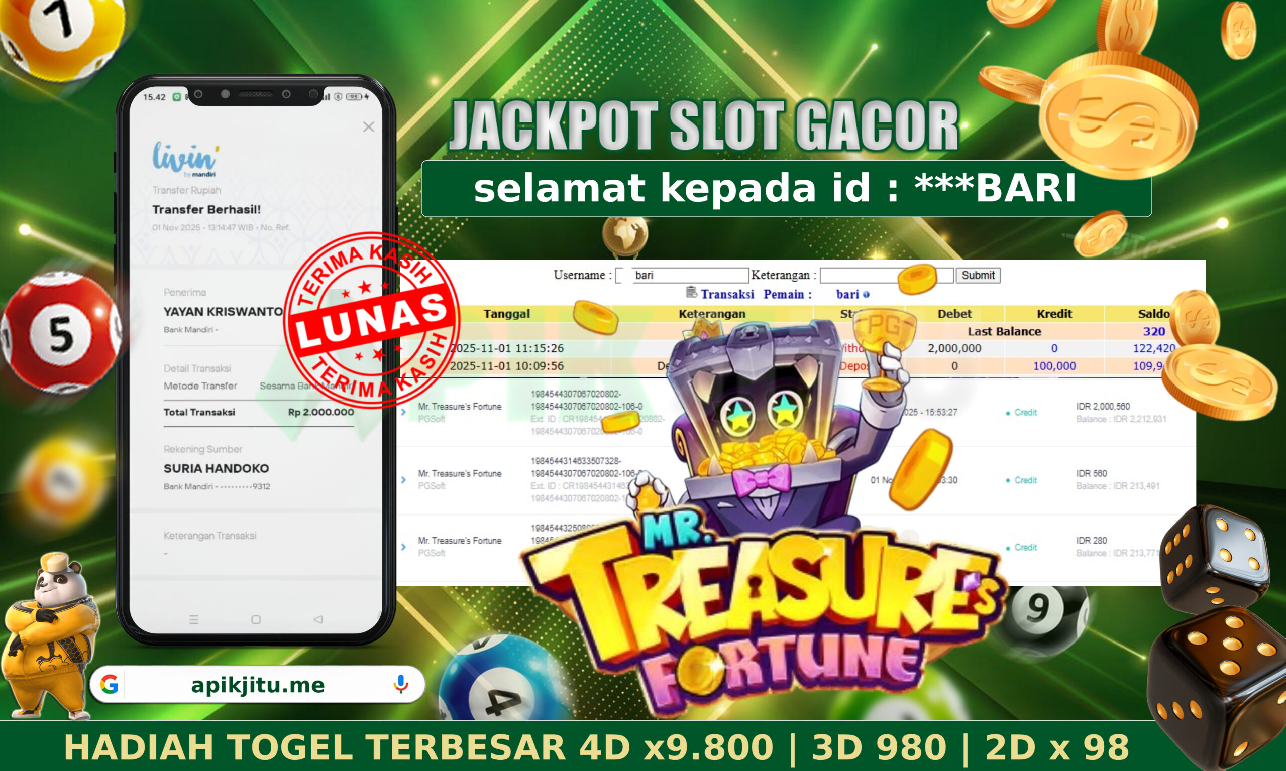 SLOT MR.TREASURE'S FORTUNE