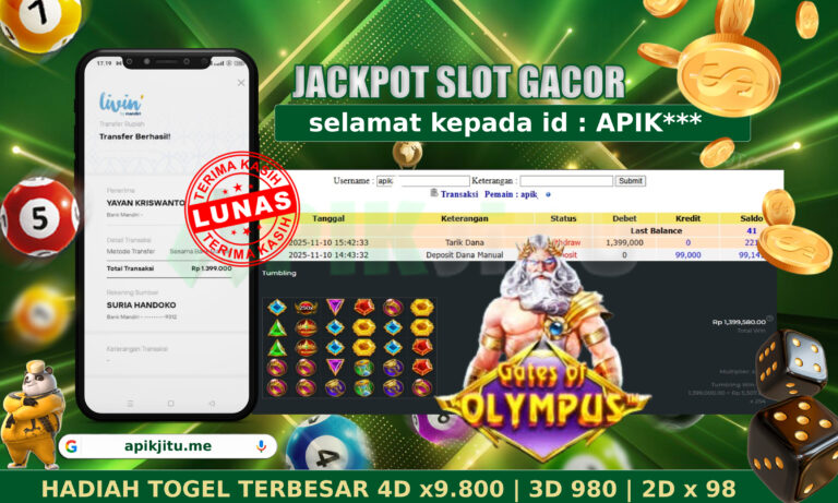SLOT GATES OF OLYMPUS  – APIKJITU 10 NOVEMBER 2025