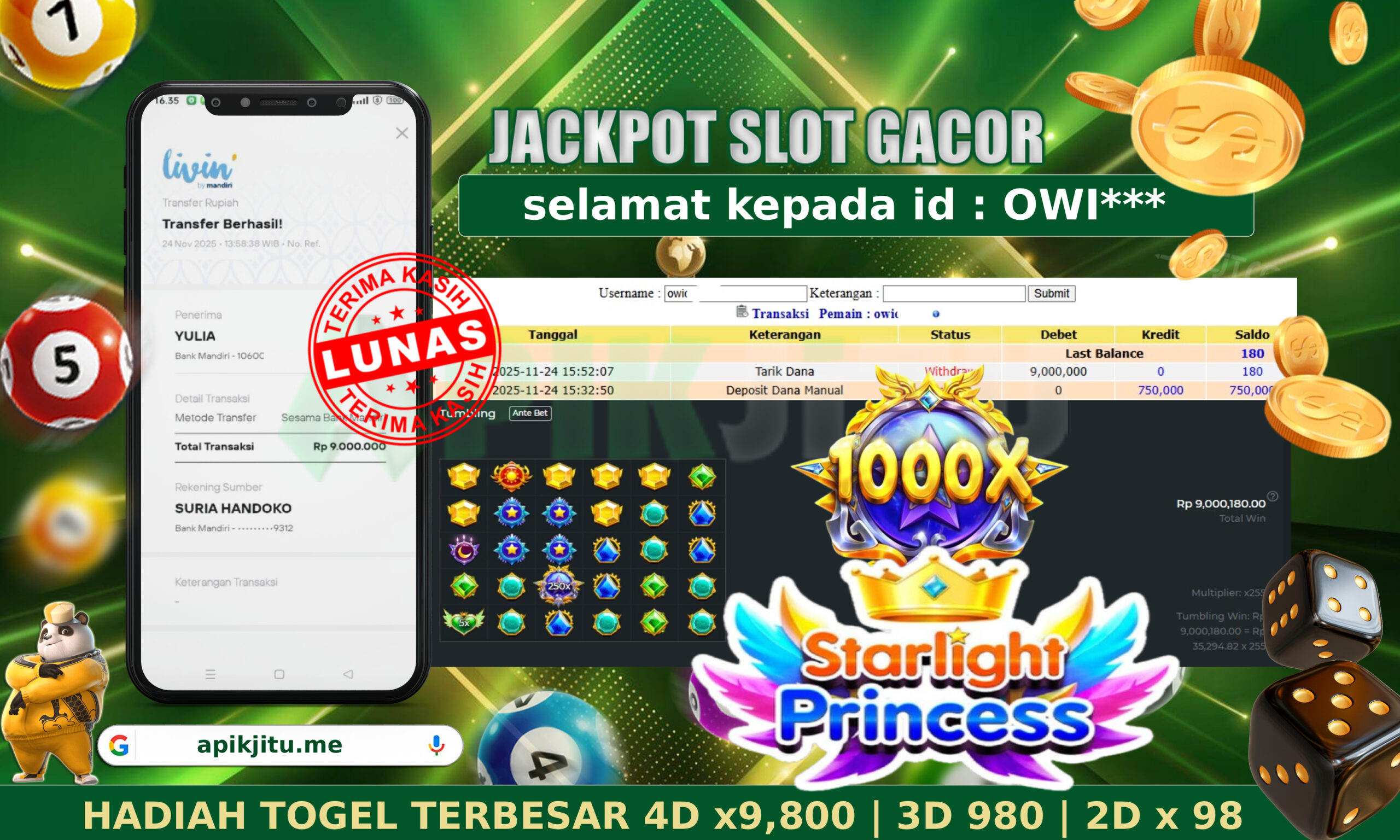 SLOT STARLIGHT PRINCESS 1000