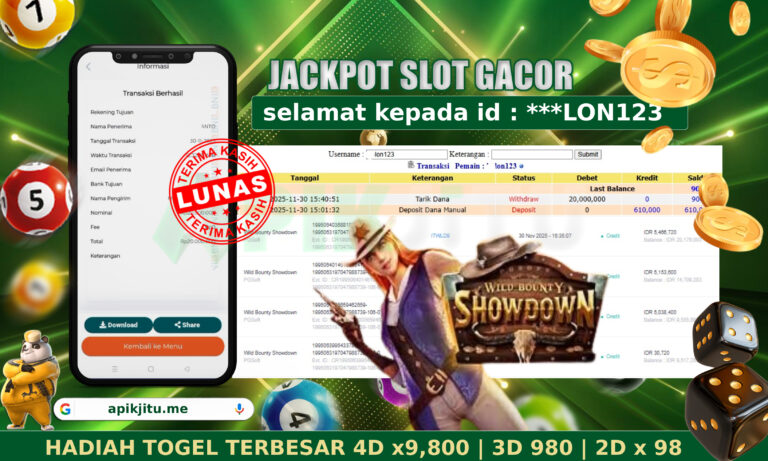 SLOT WILD BOUNTY SHOWDOWN – APIKJITU 30 NOVEMBER 2025