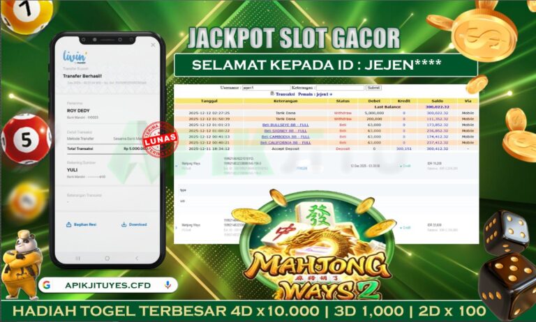SLOT MAHJONG WAYS 2– APIKJITU 12 DESEMBER 2025