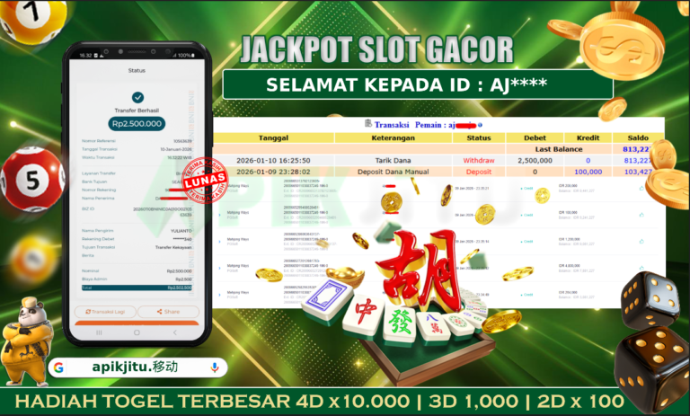 SLOT MAHJONG WAYS  – APIKJITU 10 JANUARI 2026
