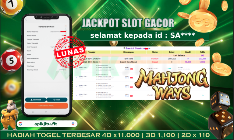 SLOT MAHJONG WAYS  2 – APIKJITU 1 FEBRUARI 2026