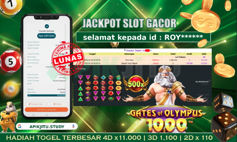 SLOT GATES OF OLYMPUS 1000 – APIKJITU 28 MARET 2026